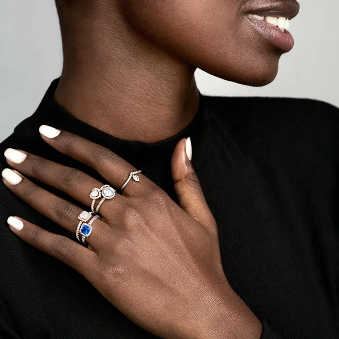 Promise Rings Women Pandora Round Sparkle Halo Ring