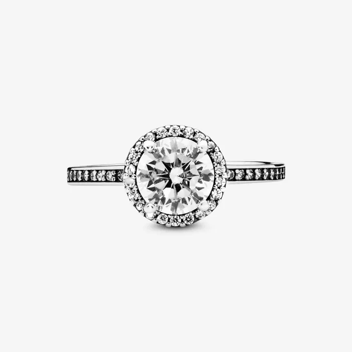 Promise Rings Women Pandora Round Sparkle Halo Ring