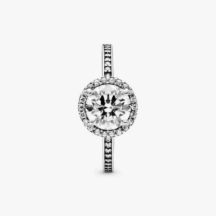 Promise Rings Women Pandora Round Sparkle Halo Ring