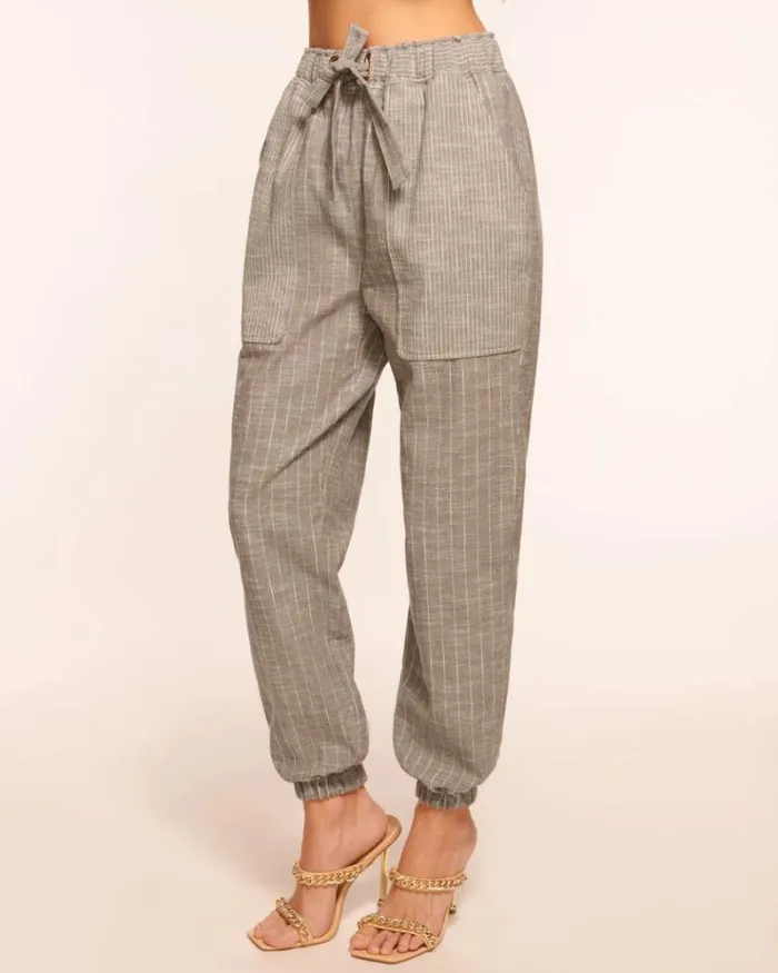 Ramy Brook Bottoms Women Emerald Jogger Pant Sandstone Stripe