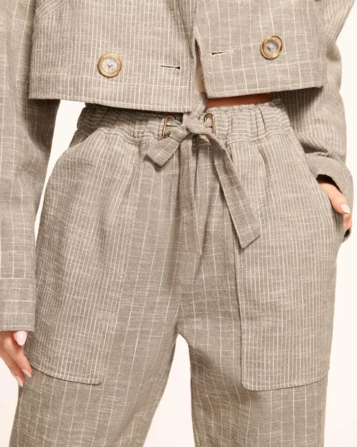Ramy Brook Bottoms Women Emerald Jogger Pant Sandstone Stripe