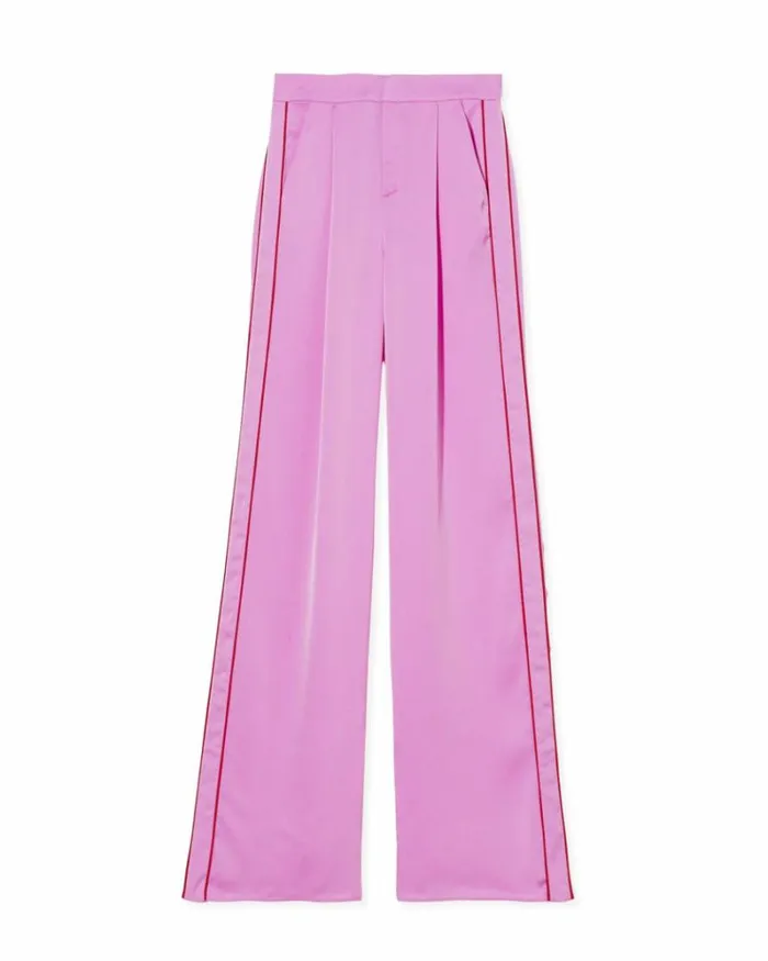 Ramy Brook Bottoms Women Lara Wide Leg Pant Pink Orchid