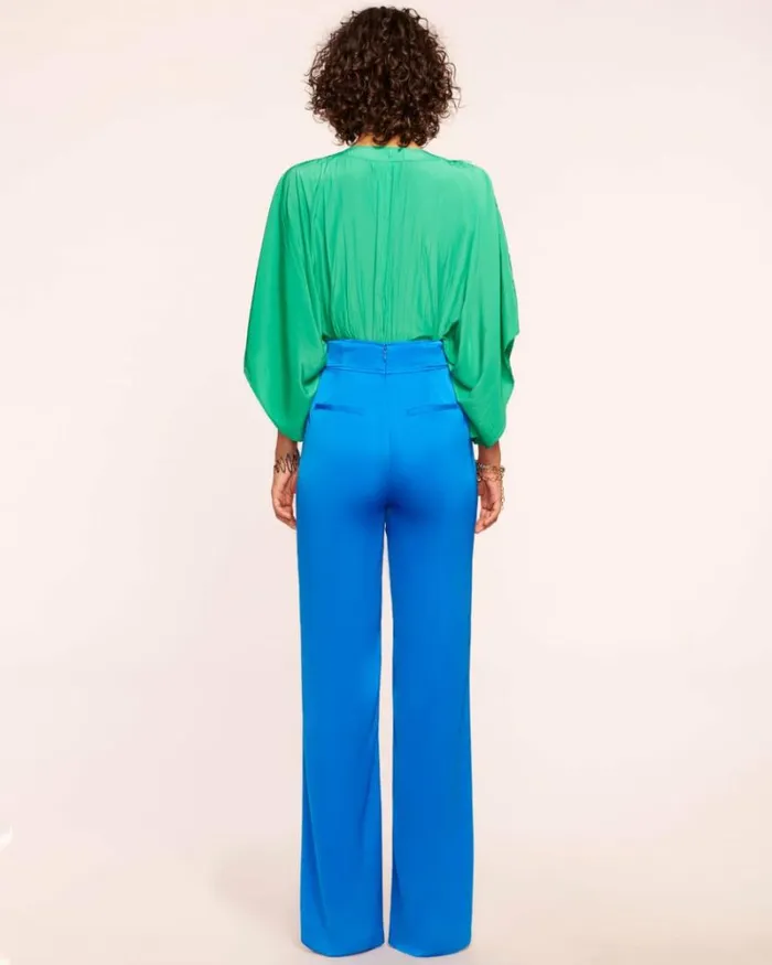 Ramy Brook Bottoms Women Leanna Wide Leg Pant Marrakech Blue