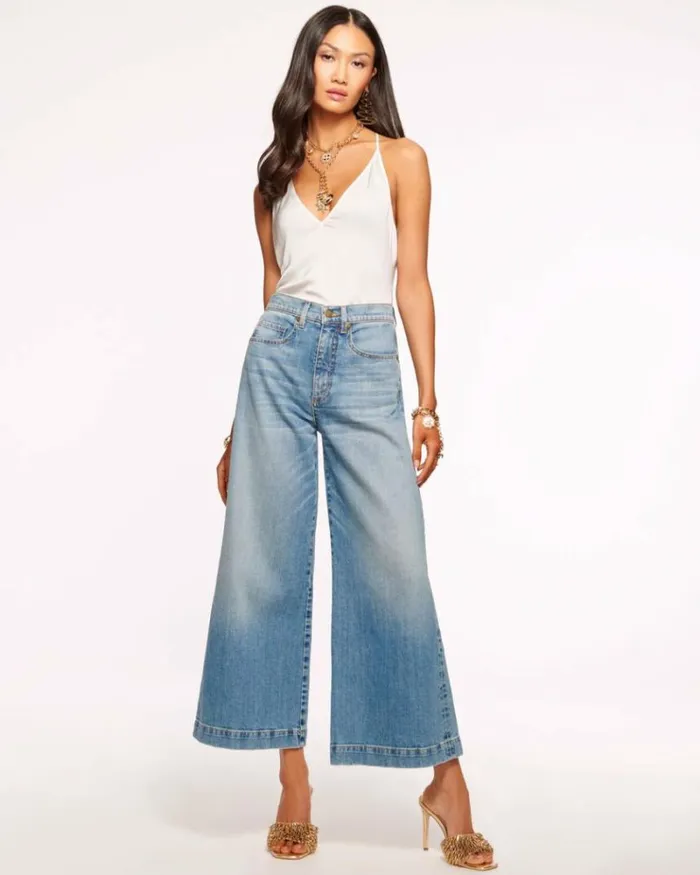 Ramy Brook Denim Women Cropped Tyra Jean Light Wash