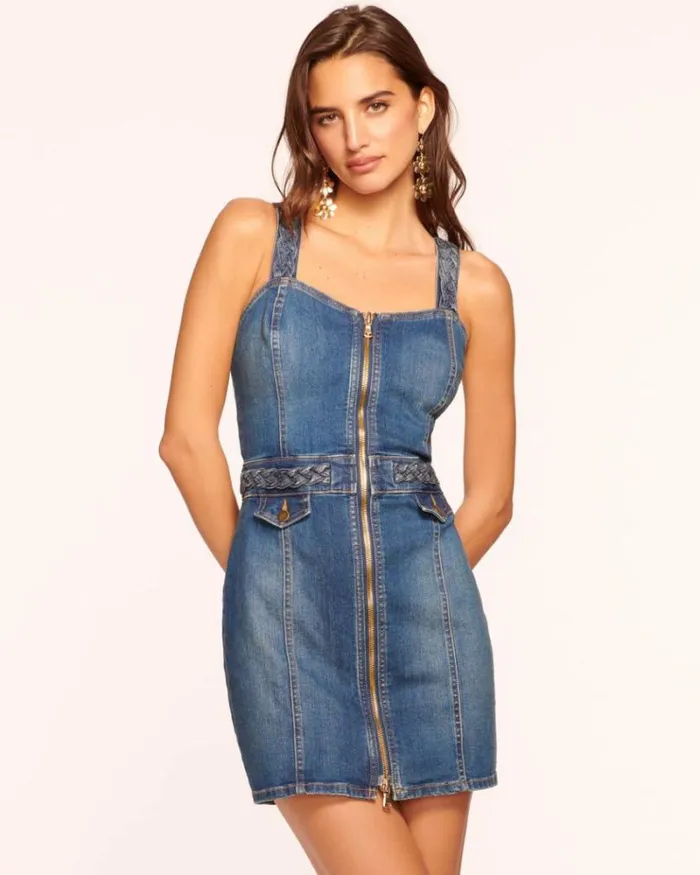 Ramy Brook Dresses Women Mack Denim Mini Dress Medium Wash