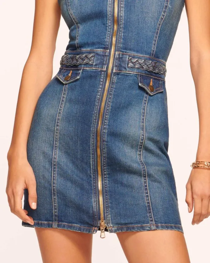 Ramy Brook Dresses Women Mack Denim Mini Dress Medium Wash