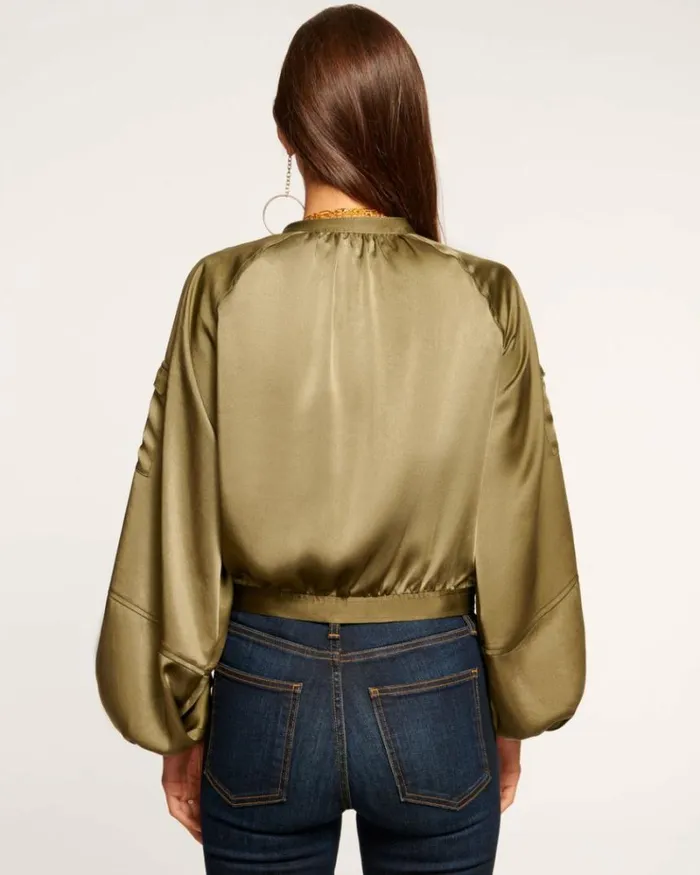 Ramy Brook Jackets Women Marina Bomber Jacket Dark Olive