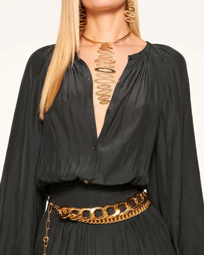 Ramy Brook Jumpsuits Women Lea Long Sleeve Jumpsuit Black