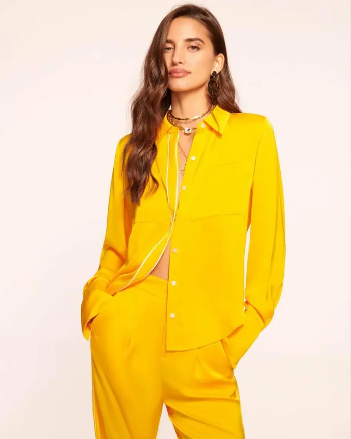 Ramy Brook Tops Women Aliza Button Down Shirt Yuzu
