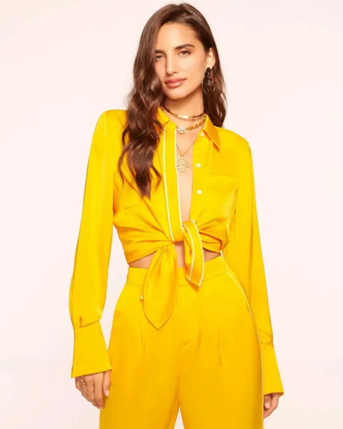 Ramy Brook Tops Women Aliza Button Down Shirt Yuzu
