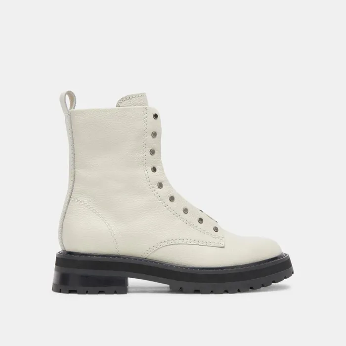 Ranier Boots Off White Leather Women Dolce Vita Boots and Booties