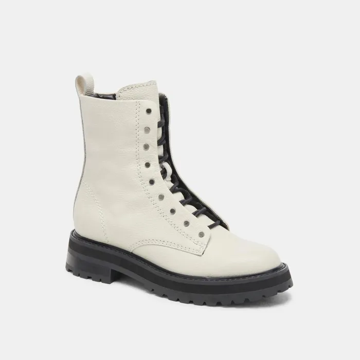 Ranier Boots Off White Leather Women Dolce Vita Boots and Booties