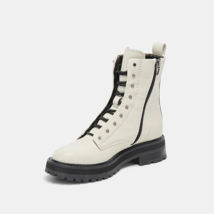 Ranier Boots Off White Leather Women Dolce Vita Boots and Booties