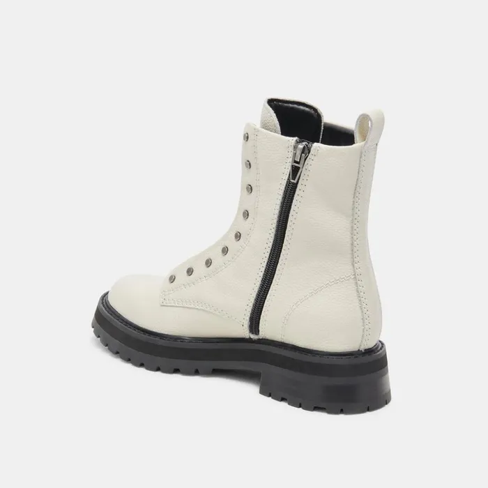 Ranier Boots Off White Leather Women Dolce Vita Boots and Booties