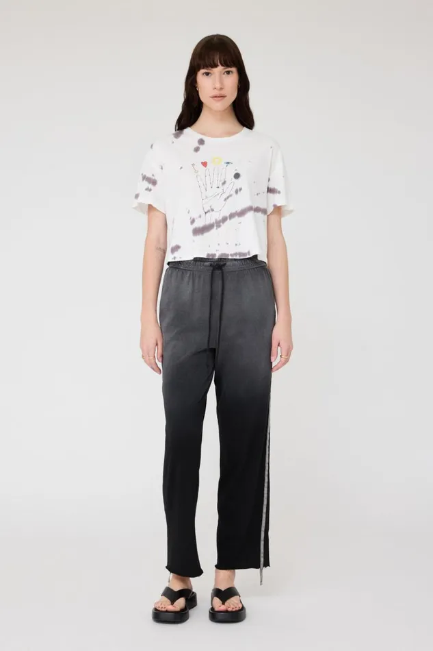 Raquel Allegra Black TieDye Claudia Tee Women Tops