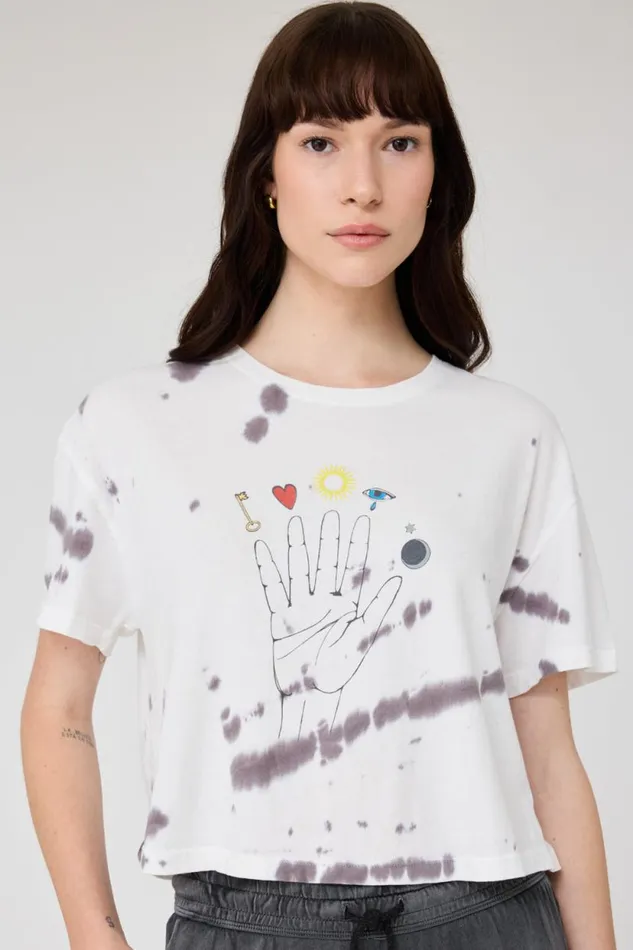 Raquel Allegra Black TieDye Claudia Tee Women Tops