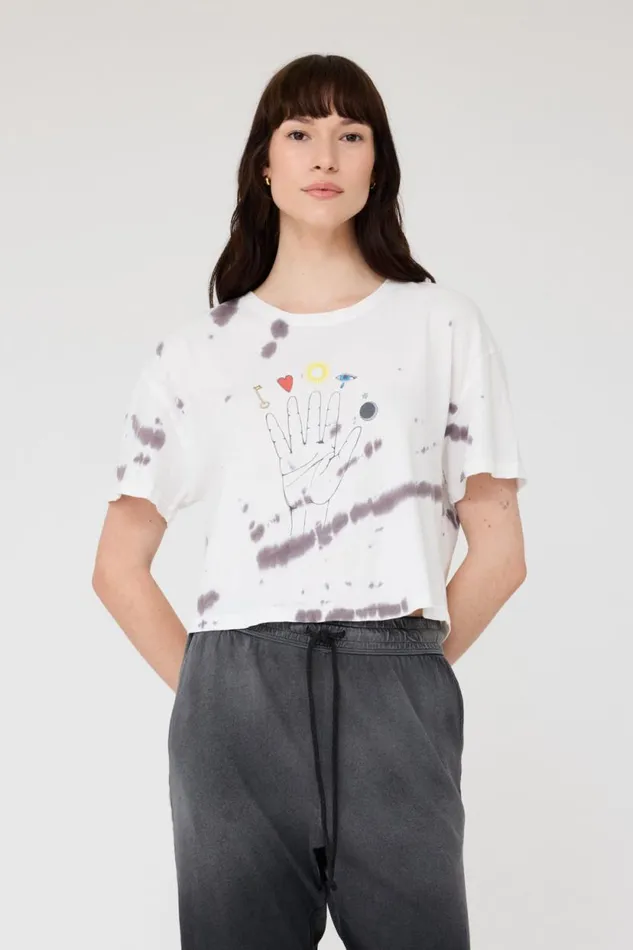 Raquel Allegra Black TieDye Claudia Tee Women Tops