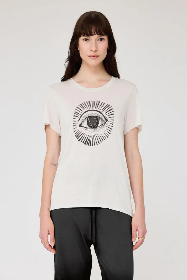Raquel Allegra Dirty White Helena Tee Women TShirts