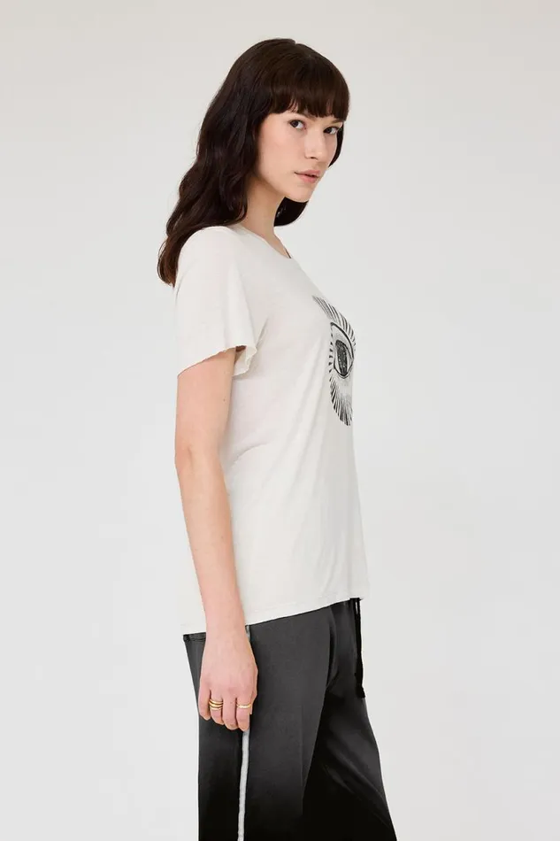 Raquel Allegra Dirty White Helena Tee Women TShirts