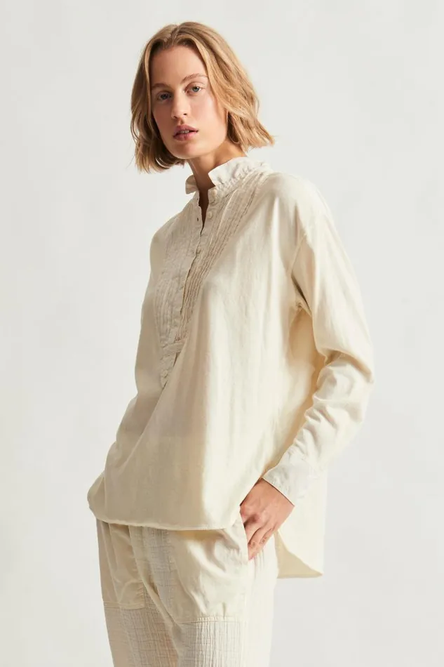 Raquel Allegra Dirty White Igbo Top Women Tops