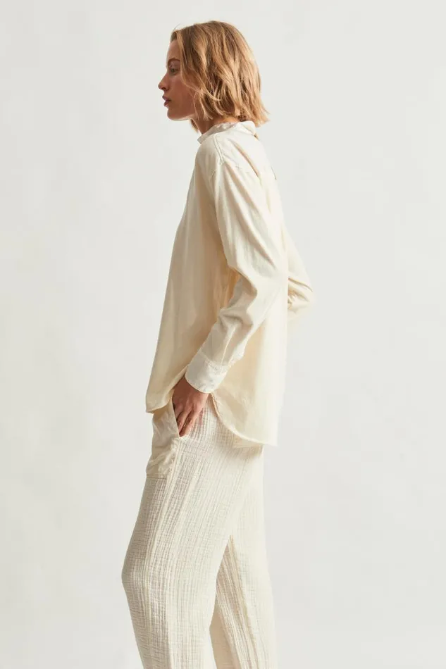 Raquel Allegra Dirty White Igbo Top Women Tops