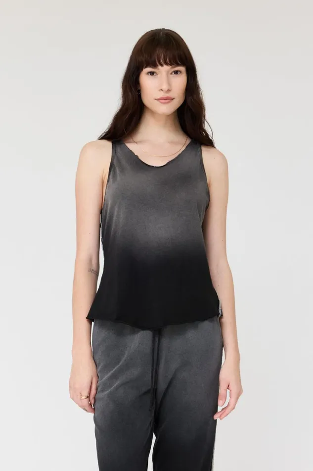 Raquel Allegra Faded Black Beverly Tank Women Tops