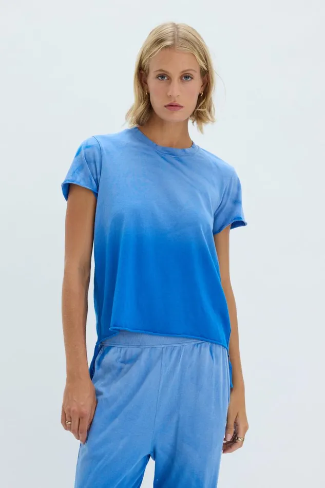 Raquel Allegra Faded Lapis Liana Tee Women TShirts