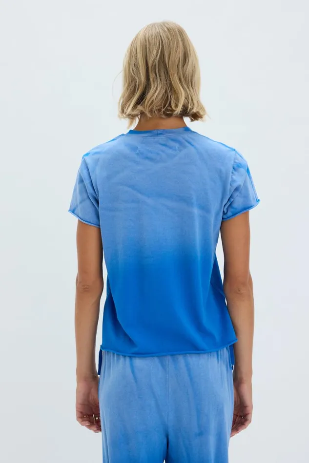 Raquel Allegra Faded Lapis Liana Tee Women TShirts