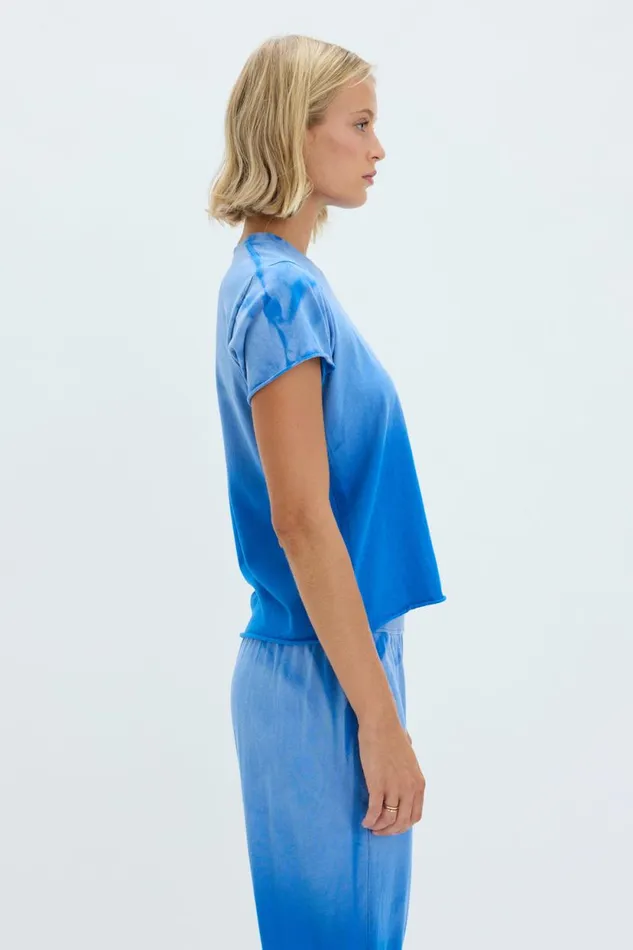 Raquel Allegra Faded Lapis Liana Tee Women TShirts
