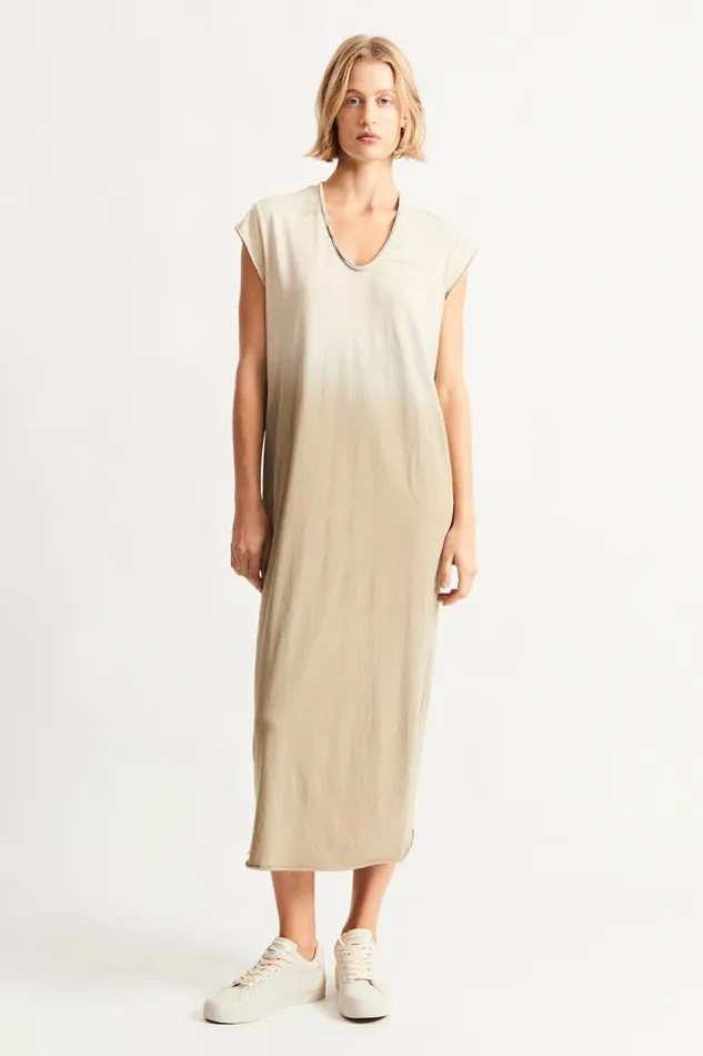 Raquel Allegra Faded Sand Cocoon Dress Women Dresses