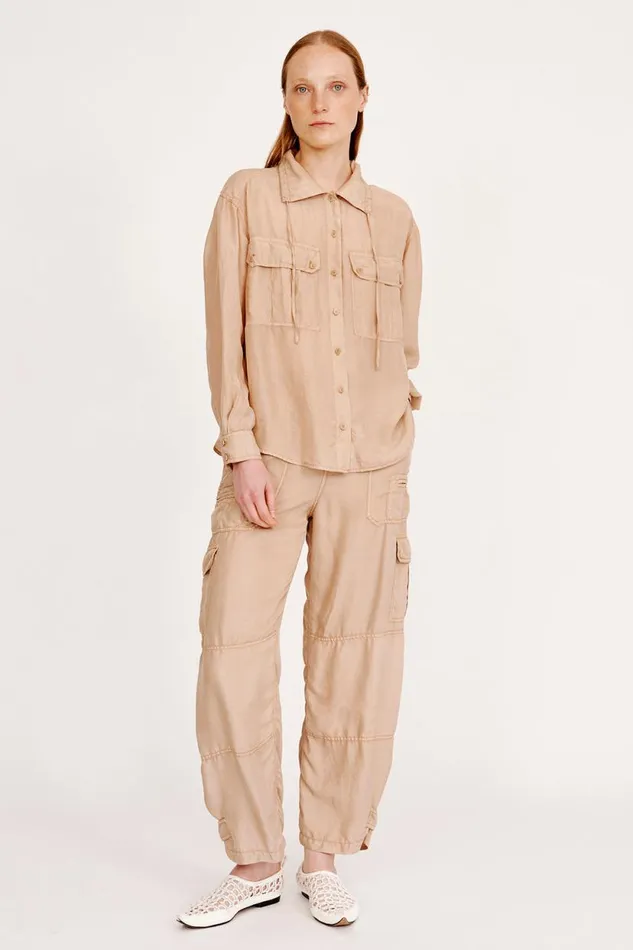 Raquel Allegra Khaki Westwood Shirt Jacket Women Tops
