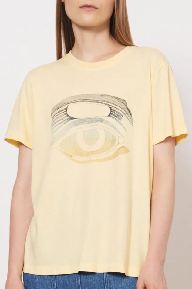Raquel Allegra Marigold Betty Tee With Evil Eye Women TShirts