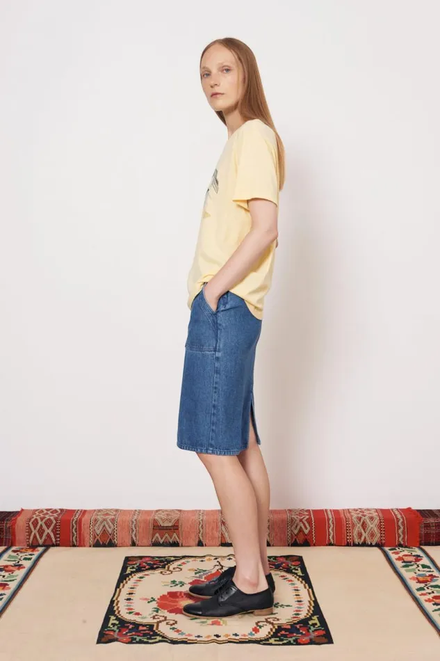 Raquel Allegra Marigold Betty Tee With Evil Eye Women TShirts