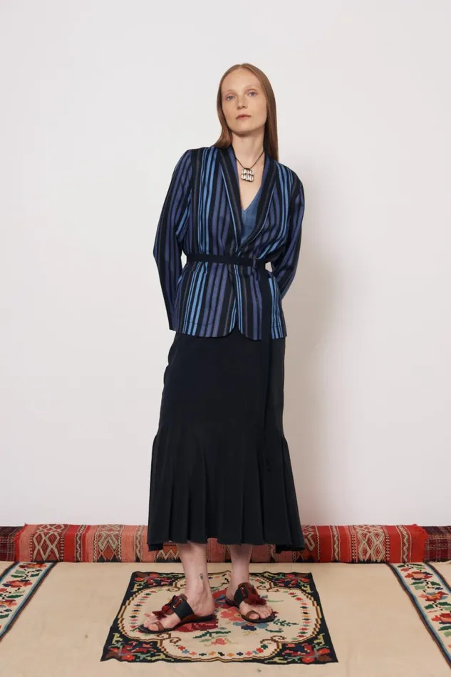 Raquel Allegra Sueded Tencel Sea Jai Jacket Women Jackets