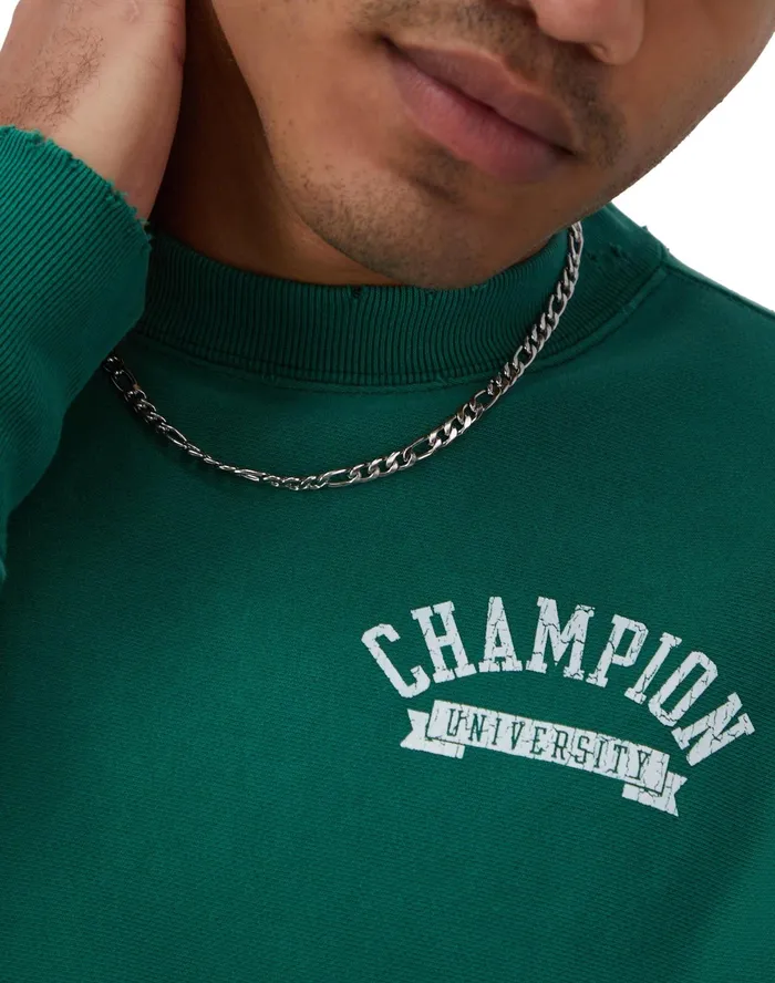 Reverse Weave Crewneck Pullover University Logo Time Capsule Athletic Dark Green MenWomen Champion Hoodies and Sweatshirts