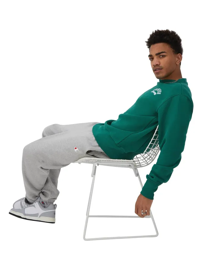 Reverse Weave Crewneck Pullover University Logo Time Capsule Athletic Dark Green MenWomen Champion Hoodies and Sweatshirts