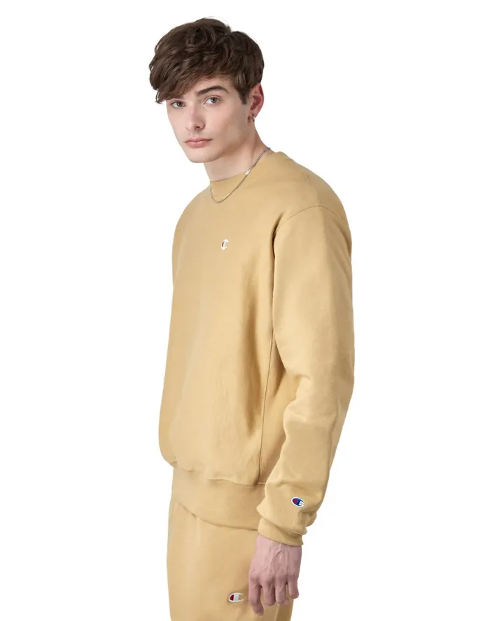 Reverse Weave Crewneck Sweatshirt C Logo Sandrock MenWomen Champion Hoodies and Sweatshirts