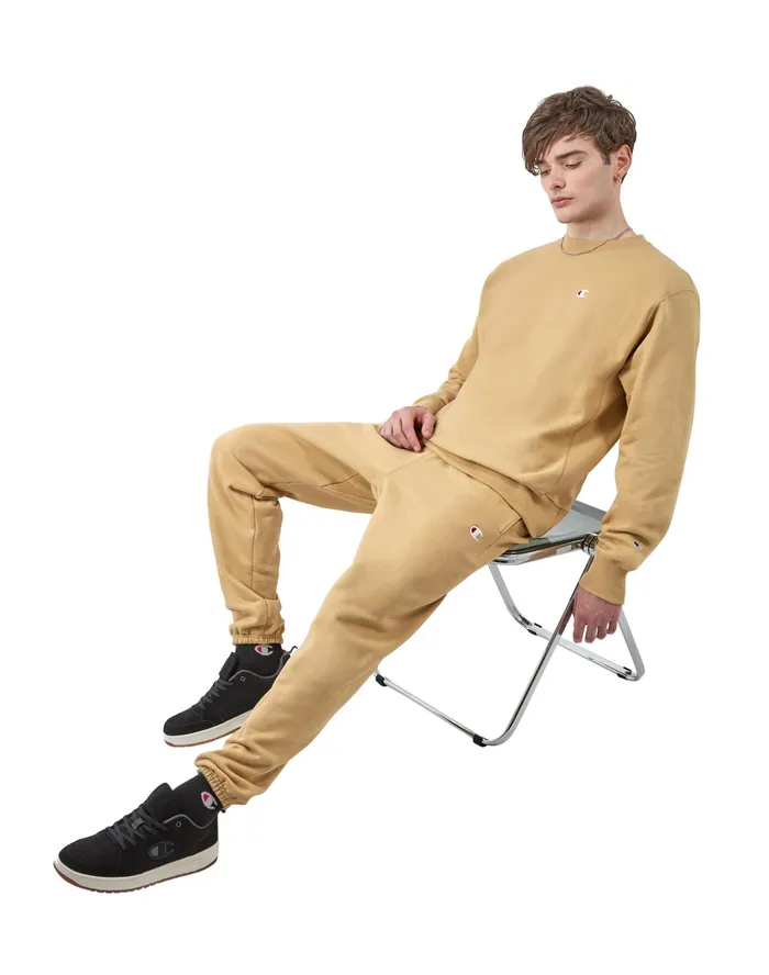 Reverse Weave Crewneck Sweatshirt C Logo Sandrock MenWomen Champion Hoodies and Sweatshirts