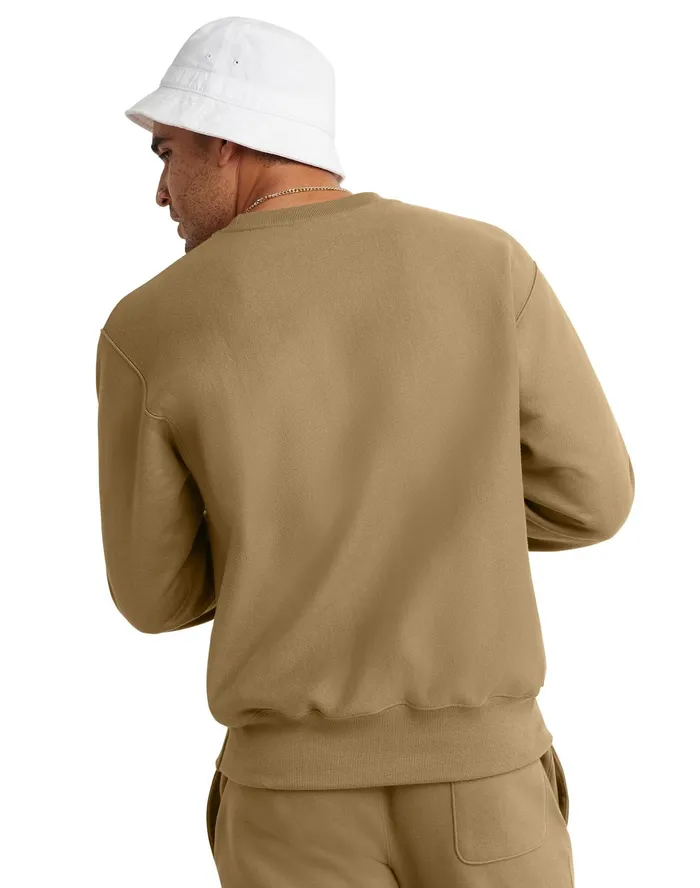 Reverse Weave Crewneck Sweatshirt Whole Wheat Khaki MenWomen Champion Hoodies and Sweatshirts
