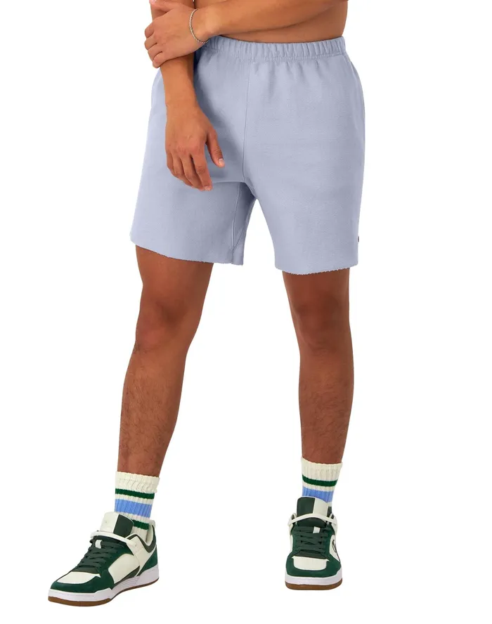 Reverse Weave CutOff Shorts Relay Superior Sports Label 7034 Washed Starlet Blue Men Champion Shorts