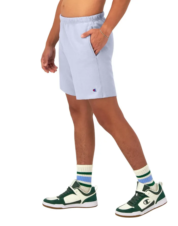 Reverse Weave CutOff Shorts Relay Superior Sports Label 7034 Washed Starlet Blue Men Champion Shorts