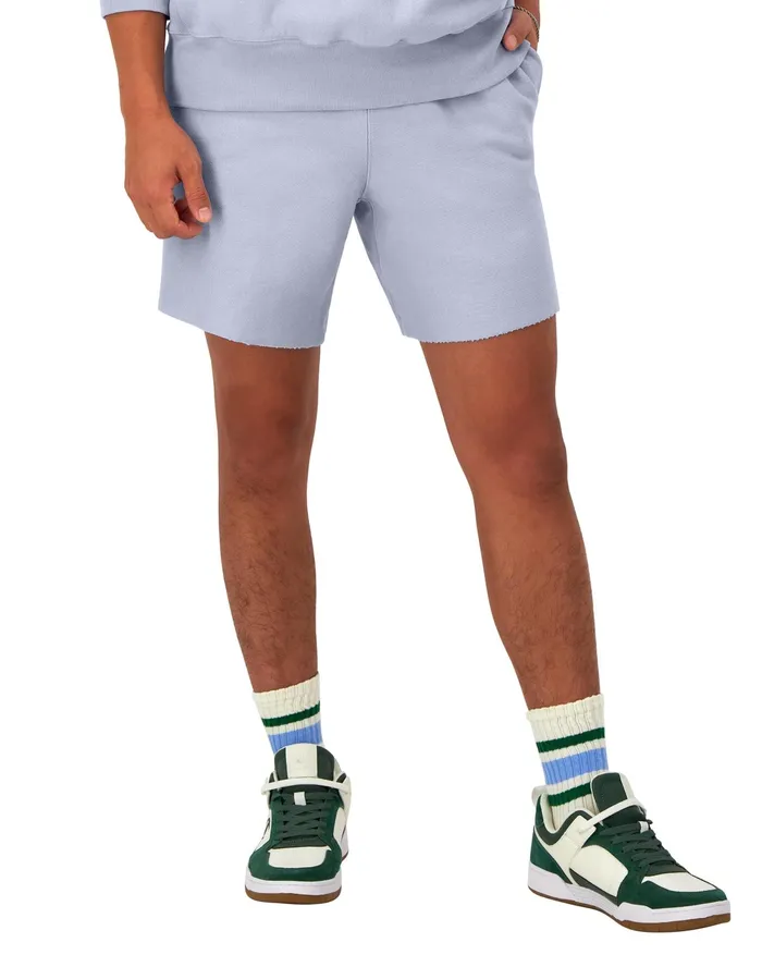 Reverse Weave CutOff Shorts Relay Superior Sports Label 7034 Washed Starlet Blue Men Champion Shorts