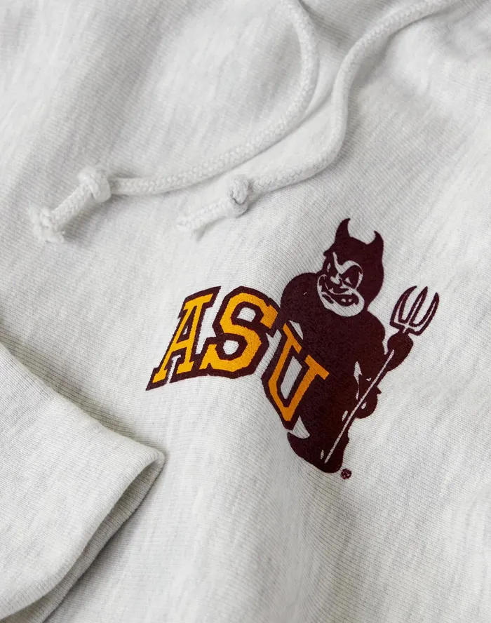 Reverse Weave Hoodie Asu Silver Grey MenWomen Champion Hoodies and Sweatshirts