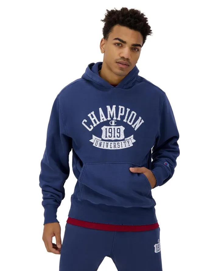 Reverse Weave Hoodie University 1919 Logo Time Capsule Athletic Navy MenWomen Champion Hoodies and Sweatshirts Reverse Weave Hoodie University 1919 Logo Time Capsule Athletic Navy MenWomen Champion Hoodies and Sweatshirts