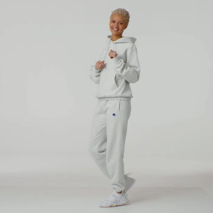 Reverse Weave Oversized Hoodie C Logo White Women Champion Hoodies and Sweatshirts