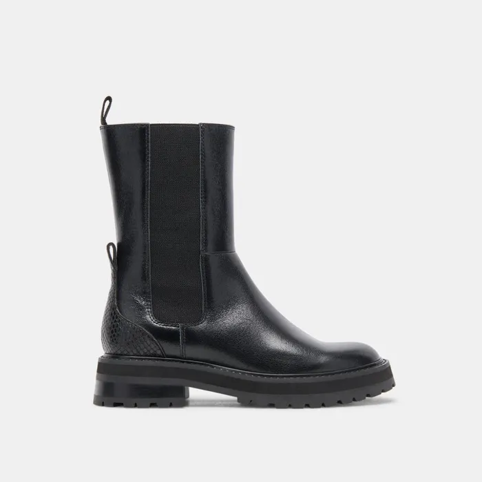 Rich H2O Boots Black Multi Crinkle Patent Women Dolce Vita Boots and Booties
