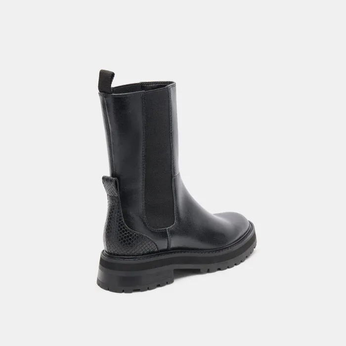 Rich H2O Boots Black Multi Crinkle Patent Women Dolce Vita Boots and Booties