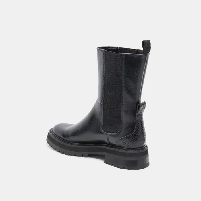 Rich H2O Boots Black Multi Crinkle Patent Women Dolce Vita Boots and Booties