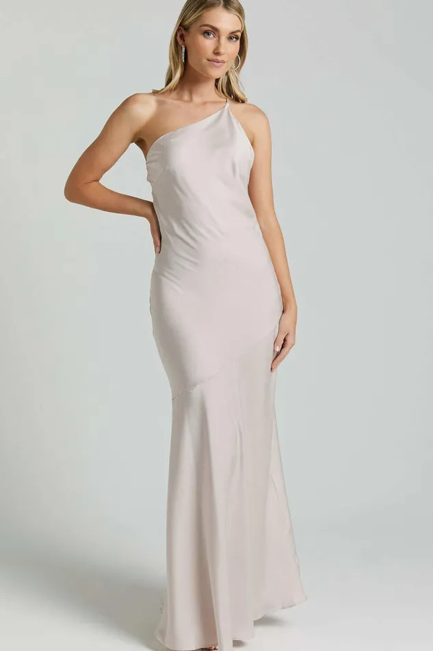 Rosalyn Maxi Dress 8211 Asymmetric One Shoulder Cross Back Slip In Ivory Women Showpo Dresses Rosalyn Maxi Dress 8211 Asymmetric One Shoulder Cross Back Slip In Ivory Women Showpo Dresses