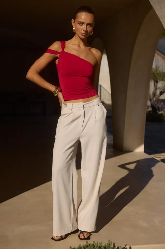 Runaway The Label Basic MARISON TOP Cherry Red 8211 Women